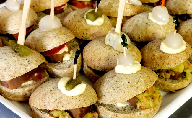 Panini con farina di soia, vegani, farciture a scelta